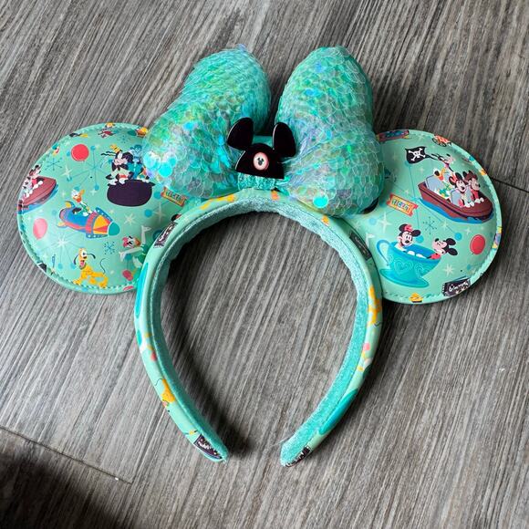 Disney Parks Minnie Mouse Play in the Park Fav Five Attraction Ear Headband - Picture 1 of 2